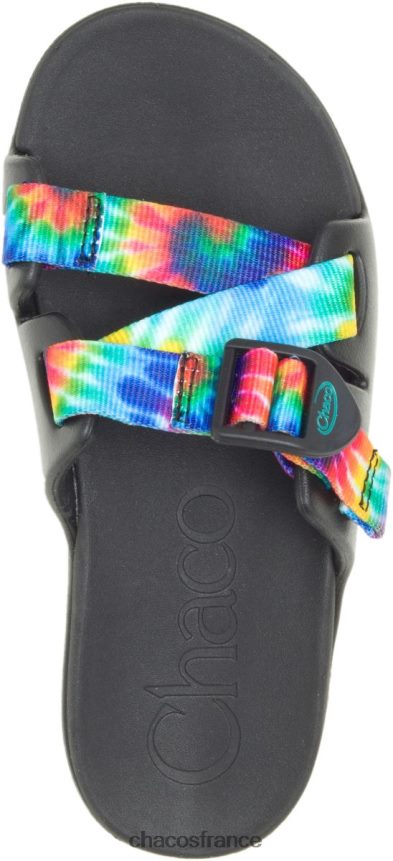 Chaco 4200P8213 enfants chacos de sandale ecotread z/1 tie dye foncé pour grand enfant teinture de cravate foncée