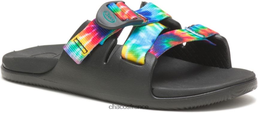 Chaco 4200P8213 enfants chacos de sandale ecotread z/1 tie dye foncé pour grand enfant teinture de cravate foncée