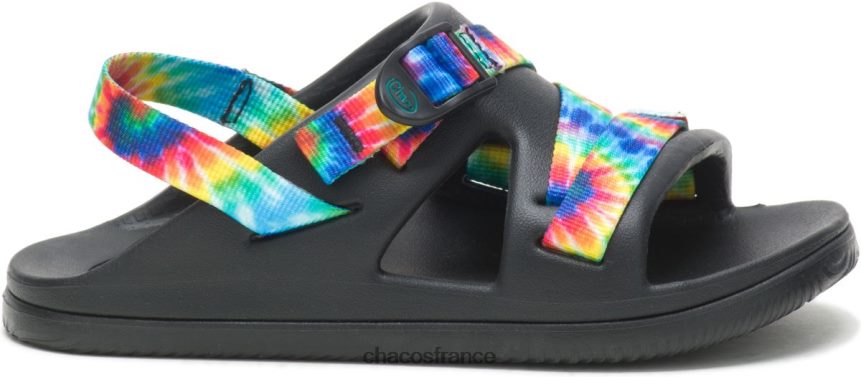 Chaco 4200P8214 enfants tongs chacos tie-dye foncées pour grands enfants teinture de cravate foncée