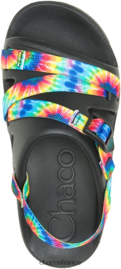 Chaco 4200P8214 enfants tongs chacos tie-dye foncées pour grands enfants teinture de cravate foncée