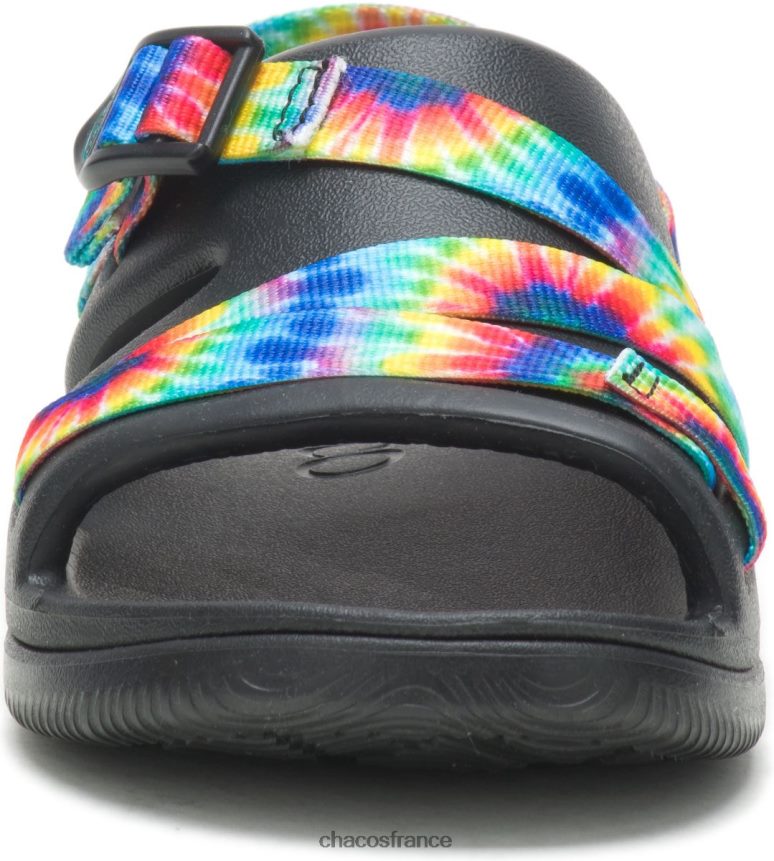 Chaco 4200P8214 enfants tongs chacos tie-dye foncées pour grands enfants teinture de cravate foncée