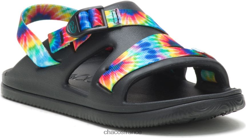 Chaco 4200P8214 enfants tongs chacos tie-dye foncées pour grands enfants teinture de cravate foncée