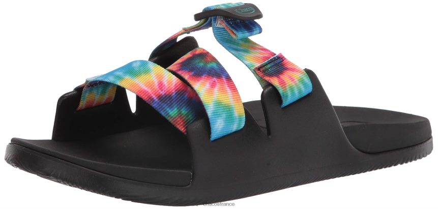 Chaco 4200P8273 femmes Chillos Slidechillos Slide Sandale Dark Tie Dye Chacos pour femme teinture de cravate foncée