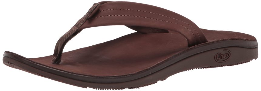 Chaco 4200P8393 femmes tongs classiques en cuir pour femmes chacos marron foncé