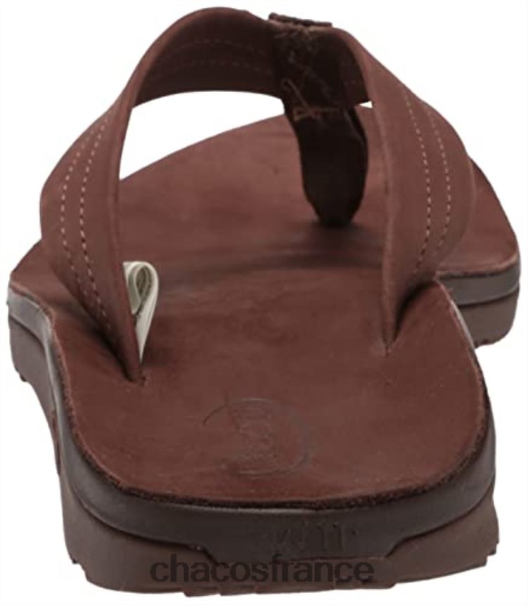 Chaco 4200P8393 femmes tongs classiques en cuir pour femmes chacos marron foncé